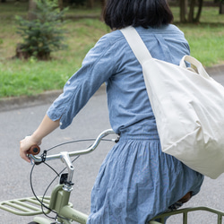 丸洗いできる帆布エコバッグ【生成り】 5枚目の画像