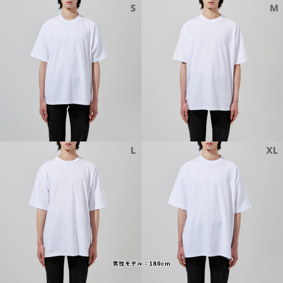 ビックシルエットデザインTシャツ/// Frog_wire：ブラック/シルバーグレー 6枚目の画像