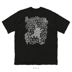 ビックシルエットデザインTシャツ/// Frog_wire：ブラック/シルバーグレー 4枚目の画像