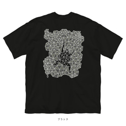 ビックシルエットデザインTシャツ/// Frog_mono：ブラック/シルバーグレー 2枚目の画像