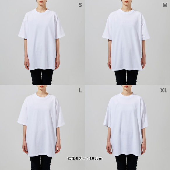 ビックシルエットデザインTシャツ/// Frog_mono：ブラック/シルバーグレー 7枚目の画像