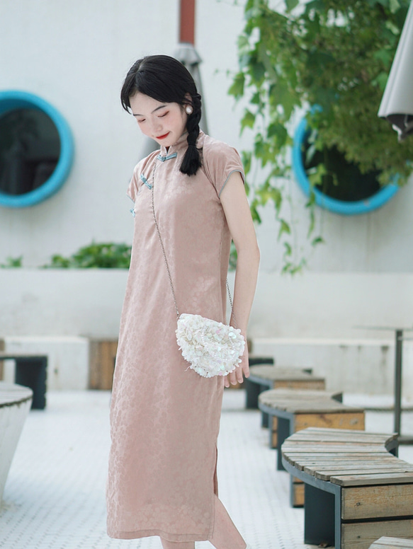 職人ハンドメイド チャイナドレス / 2色展開 / レトロフェミニン