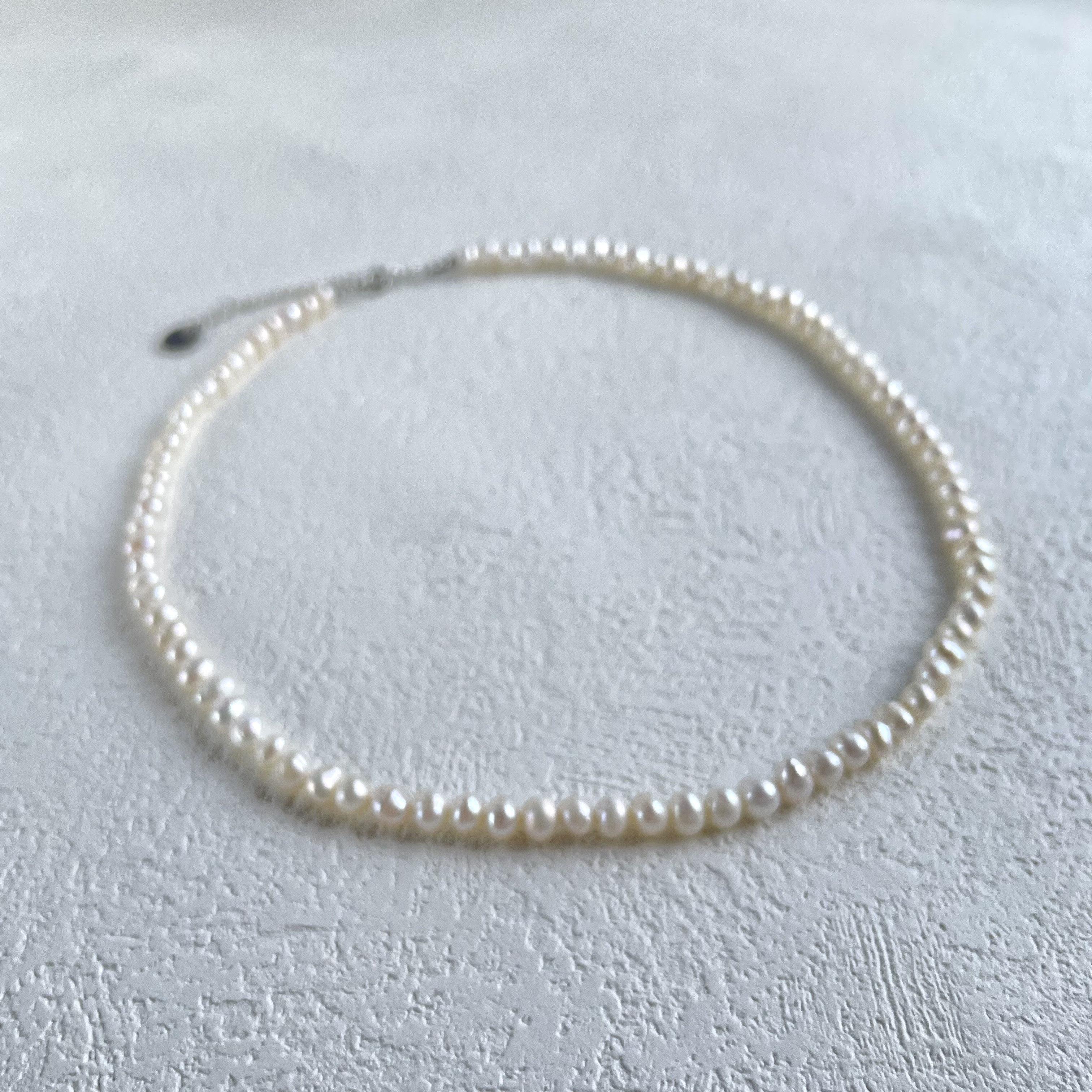 【金属アレルギー対応】淡水パール シンプルネックレス フォーマル　デイリー セレモニー サージカルステンレス