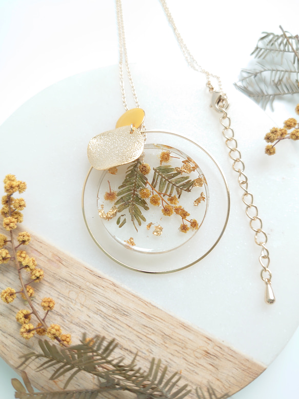 Minosa Yellow Flower Moon 含羞草【Neckless &amp; Earrings parts chan 第9張的照片