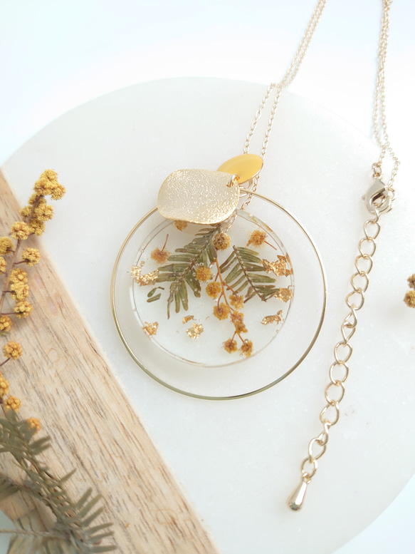 Minosa Yellow Flower Moon 含羞草【Neckless &amp; Earrings parts chan 第7張的照片