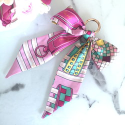 リボンスカーフ バッグチャーム ピンク バッグチャーム ENDLICHERI