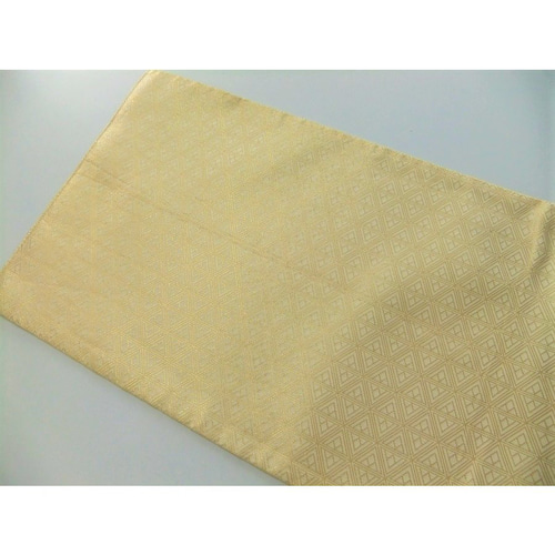 16)1063】89.5cm/帯リメイク品/佐賀錦/テーブルランナー等多方面/中
