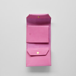 MINI WALLET 手のひらサイズのミニ財布 発色の良いイタリアンレザー チャイ [MOLVAR] 3枚目の画像