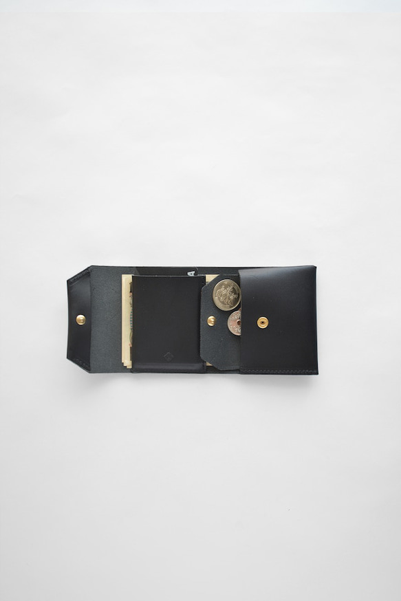 MINI WALLET 手のひらサイズのミニ財布 発色の良いイタリアンレザー キトンブルー [MOLVAR] 10枚目の画像