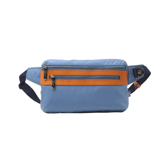【豊岡鞄】For the Blueボディ&ウエストポーチ　SDGｓで２WAY仕様の軽量撥水バッグ 12枚目の画像