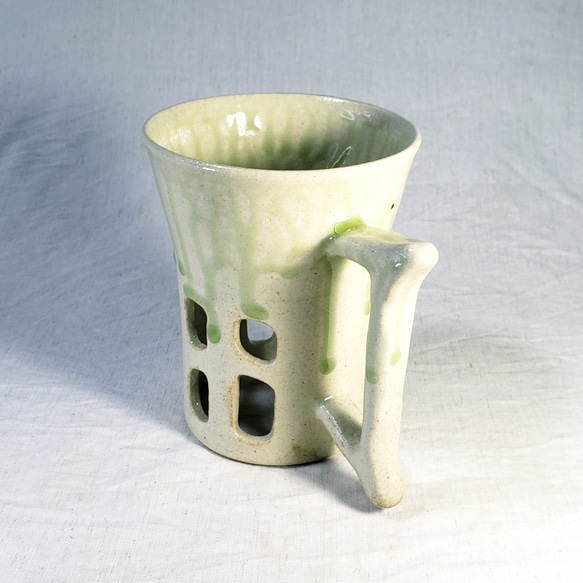 ビードロ釉二重マグカップ No.100 