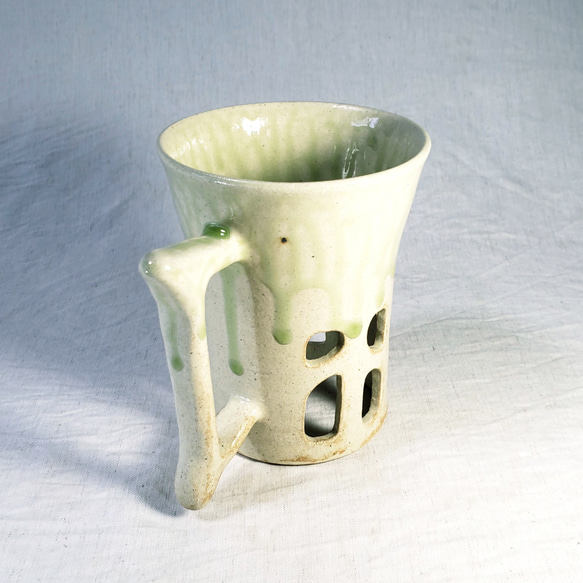 ビードロ釉二重マグカップ No.100 