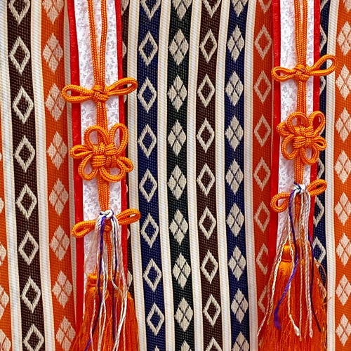 ミニ○几帳○壁飾り○タペストリー○繧繝（うんげん)○ミニ几帳-3