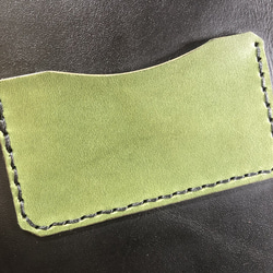 【プロ向け】国産ブランド『栃木レザー』使用　グリーン　A5　手縫い　システム手帳　緑　送料無料 5枚目の画像