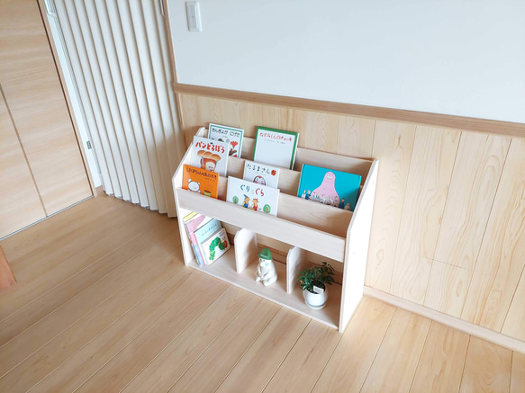 人と木 木製 日本製 子供用 本棚 絵本棚 北欧 モンテッソーリ 楽天市場】絵本棚 ヒノキ おしゃれ スリム おもちゃ 収納