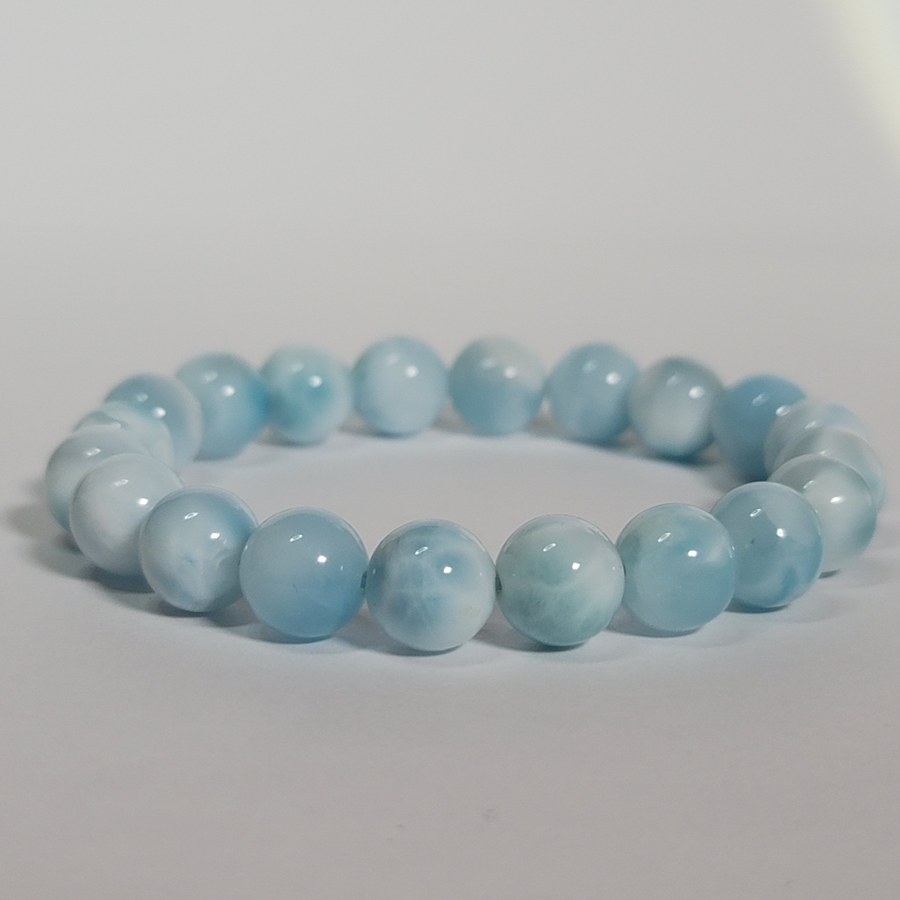 レア！高品質 アイスラリマー 10mm ブレスレット 天然石