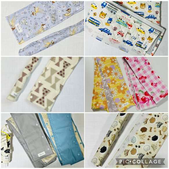 アルミシート新色★ハンドメイド　人工呼吸器回路カバー　オーダーメイド受付ページ☆医ケア　看護介護　バンドベルト　回路固定 4枚目の画像