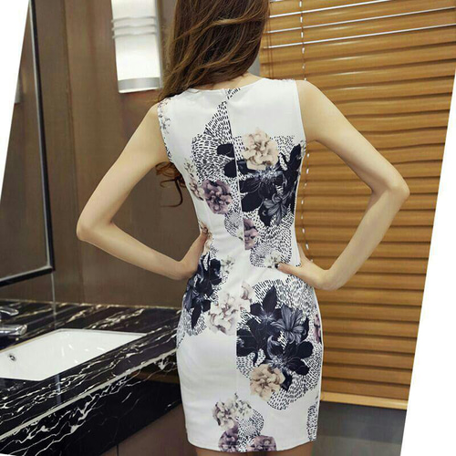 ワンピース 花柄 ボディコン ドレス レディース ミニスカート jies