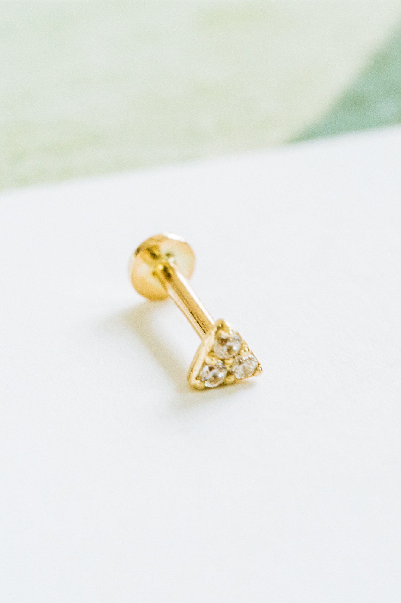 14K金 ゴールド Cz ヘリックス 軟骨 アンチトラガス アウター インナーコンク イヤリング ピアス ラブレット