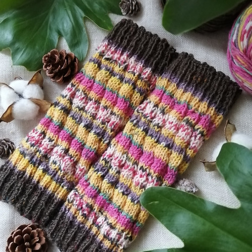 S】茶色のプリンセス〜オパール毛糸の短いレッグウォーマー その他  