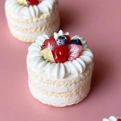 ミニチュア　苺のネイキッドケーキ 2枚目の画像