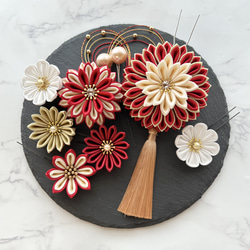 つまみ細工髪飾り　再販受付 ☆再販受付中☆つまみ細工髪飾り(成人式、七五三、結婚式、着物