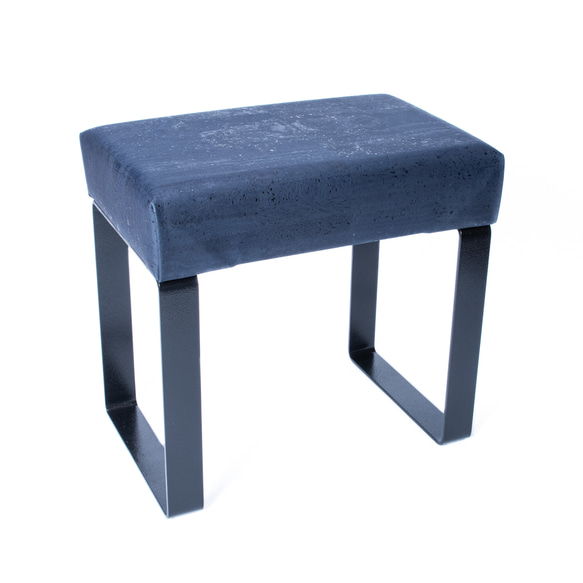 Talawa Cork コルクレザーオットマン (ネイビー) 