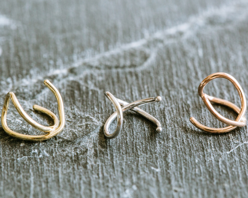 ♪激安♪14k イヤリング K14GF/SV 変歩みの煌めき イヤリング｜GFE4167WH