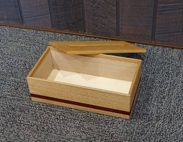 ティッシュケース　木製　高級木材のパドゥック使用　ティッシュボックス　おしゃれ　 4枚目の画像
