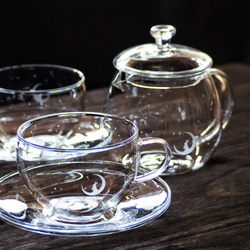 ティーセット3点】月とウサギ ティーカップ＆ソーサー2個＋