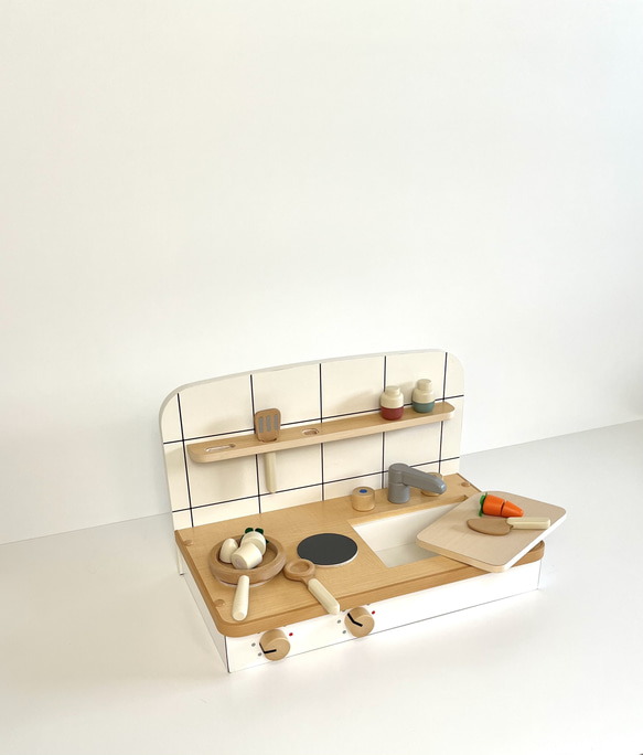 卓上　おままごとキッチン　[受注生産] 予めご了承ください