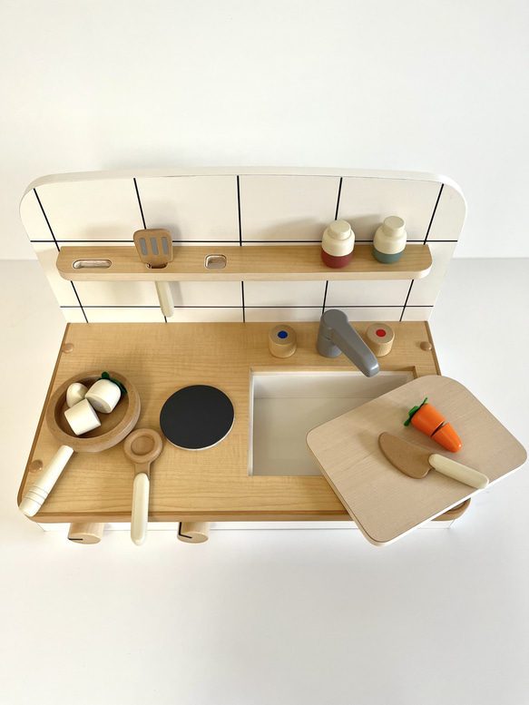 卓上　おままごとキッチン　[受注生産] 予めご了承ください