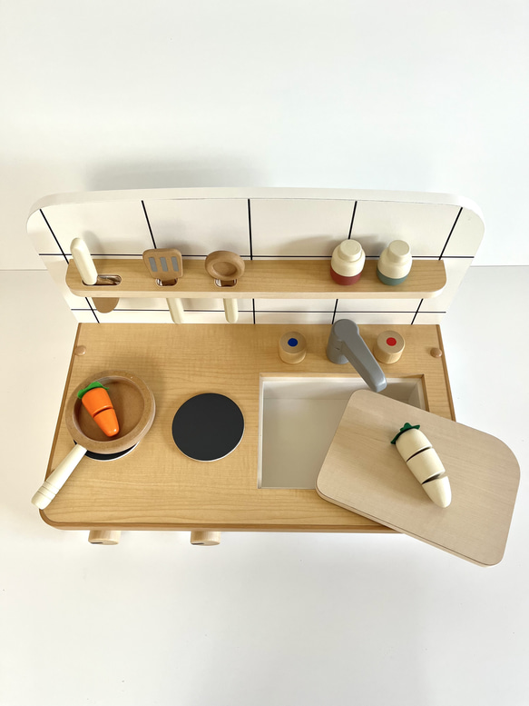 卓上　おままごとキッチン　[受注生産] 予めご了承ください