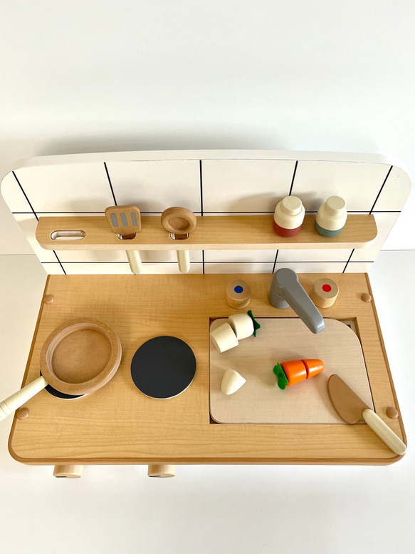 卓上　おままごとキッチン　[受注生産] 予めご了承ください