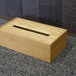 ティッシュケース　木製　高級木材のタモ材の板目　ティッシュボックス　おしゃれ　 4枚目の画像