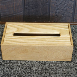 ティッシュケース　木製　高級木材のタモ材の板目　ティッシュボックス　おしゃれ　 5枚目の画像