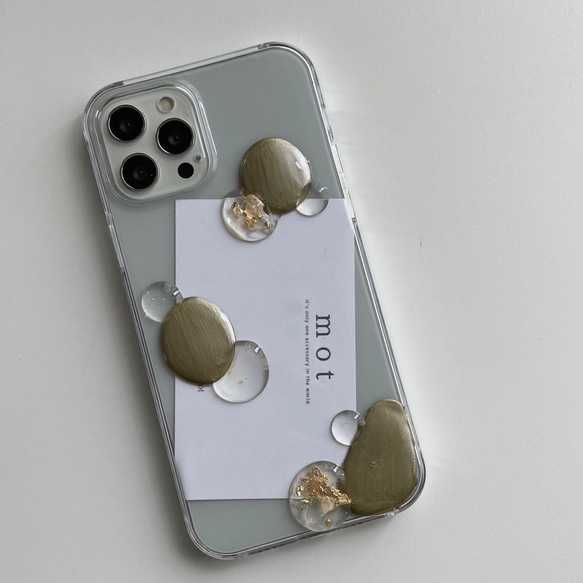 【NEW】ストラップ　ショルダー　ゴールド　ニュアンスケース　スマホケース　iPhoneケース　【maru◎】 3枚目の画像
