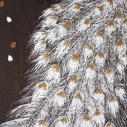 版画 白孔雀 - 夜桜（シルクスクリーンプリント） 5枚目の画像