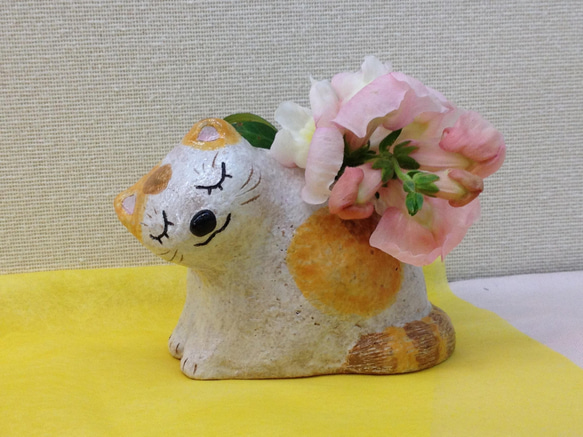 花入れ「花ねこ」Ｃ 1枚目の画像