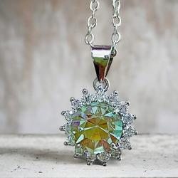 グリーンカイヤナイトのマクラメ編みネックレス⭐︎ ペンダントトップ