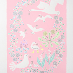 版画 Sweet Pink Spring（シルクスクリーンプリント） 2枚目の画像