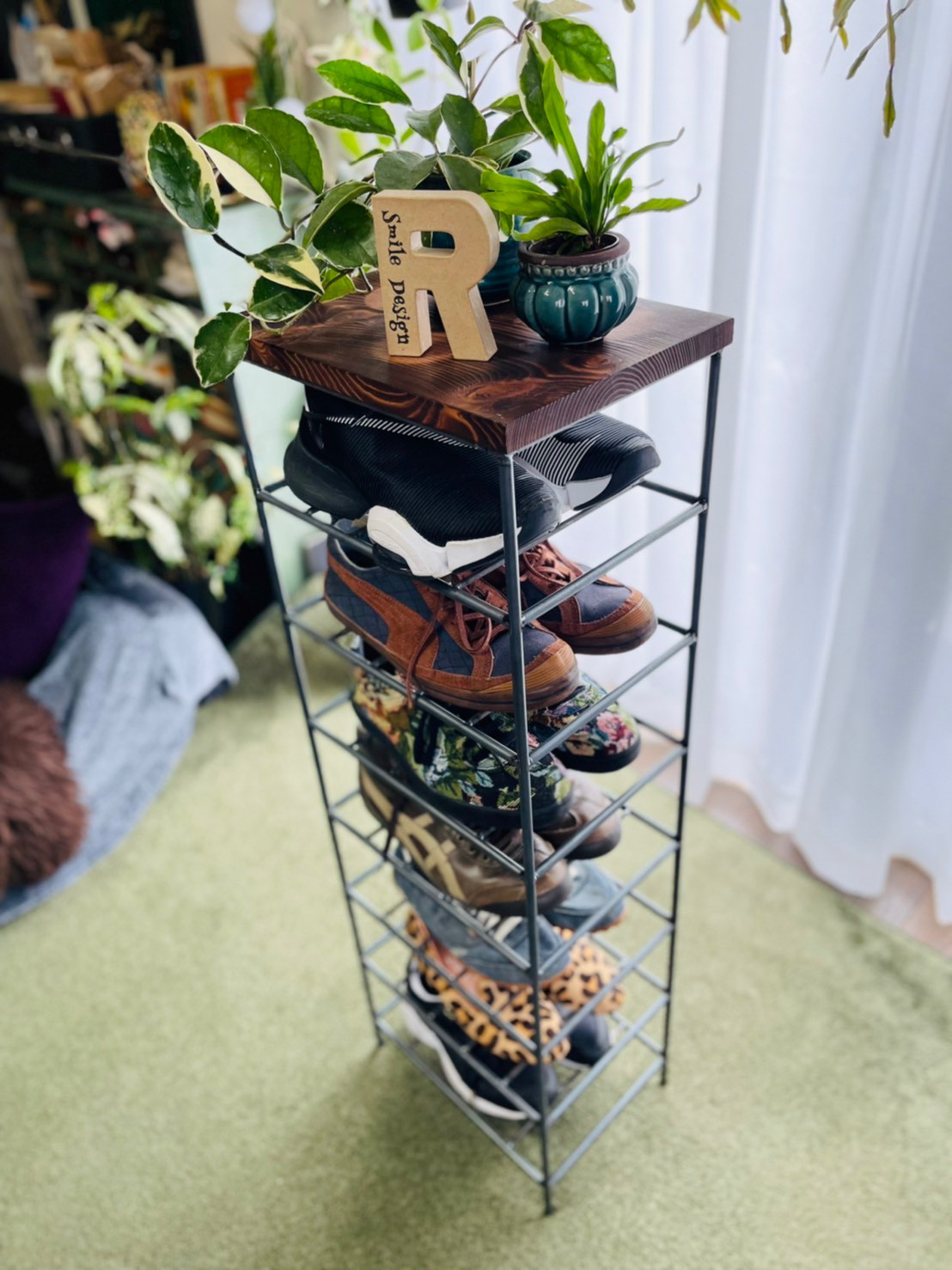 アイアン家具　シューズラック　シェルフ   男前　無骨　カフェ　オーダーメイド　ハンドメイド　和モダン　インダストリアル