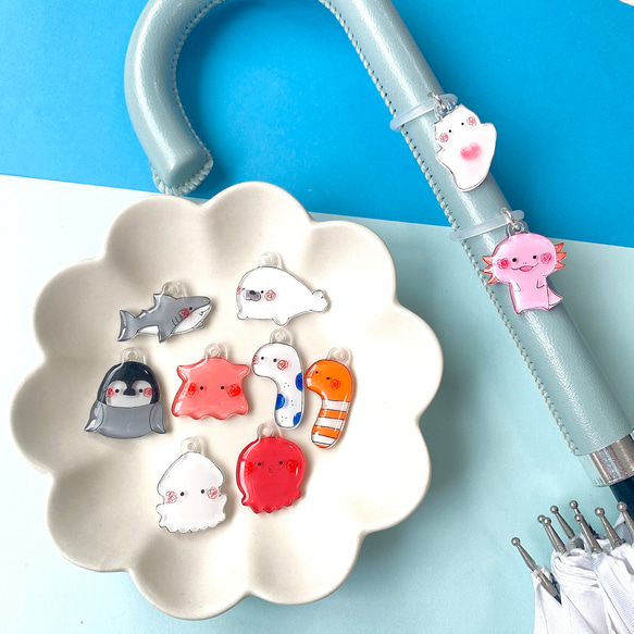 UVチェック＆蓄光 ✿︎よくばりめんだこちゃんアンブレラマーカー ラメ UVチェック＆蓄光 ✿︎よくばりめんだこちゃんアンブレラマーカー ラメ