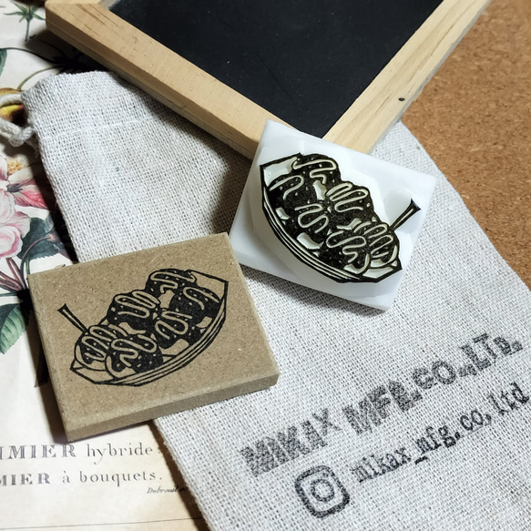 消しゴムハンコ⭐︎大阪名物⭐︎たこ焼き はんこ・スタンプ MIKAX1108