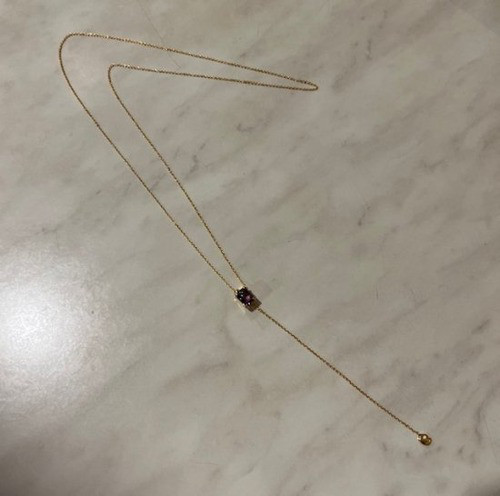 アジャスターネックレス＿アメシスト+24KGF 　/　Amethyst Necklace+ 24KGF