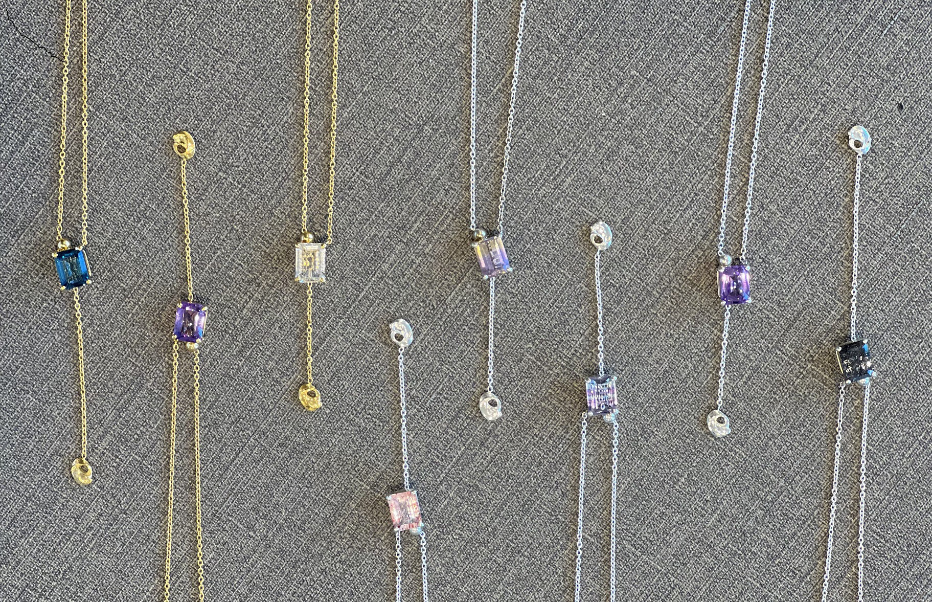 アジャスターネックレス＿アメシスト+24KGF 　/　Amethyst Necklace+ 24KGF