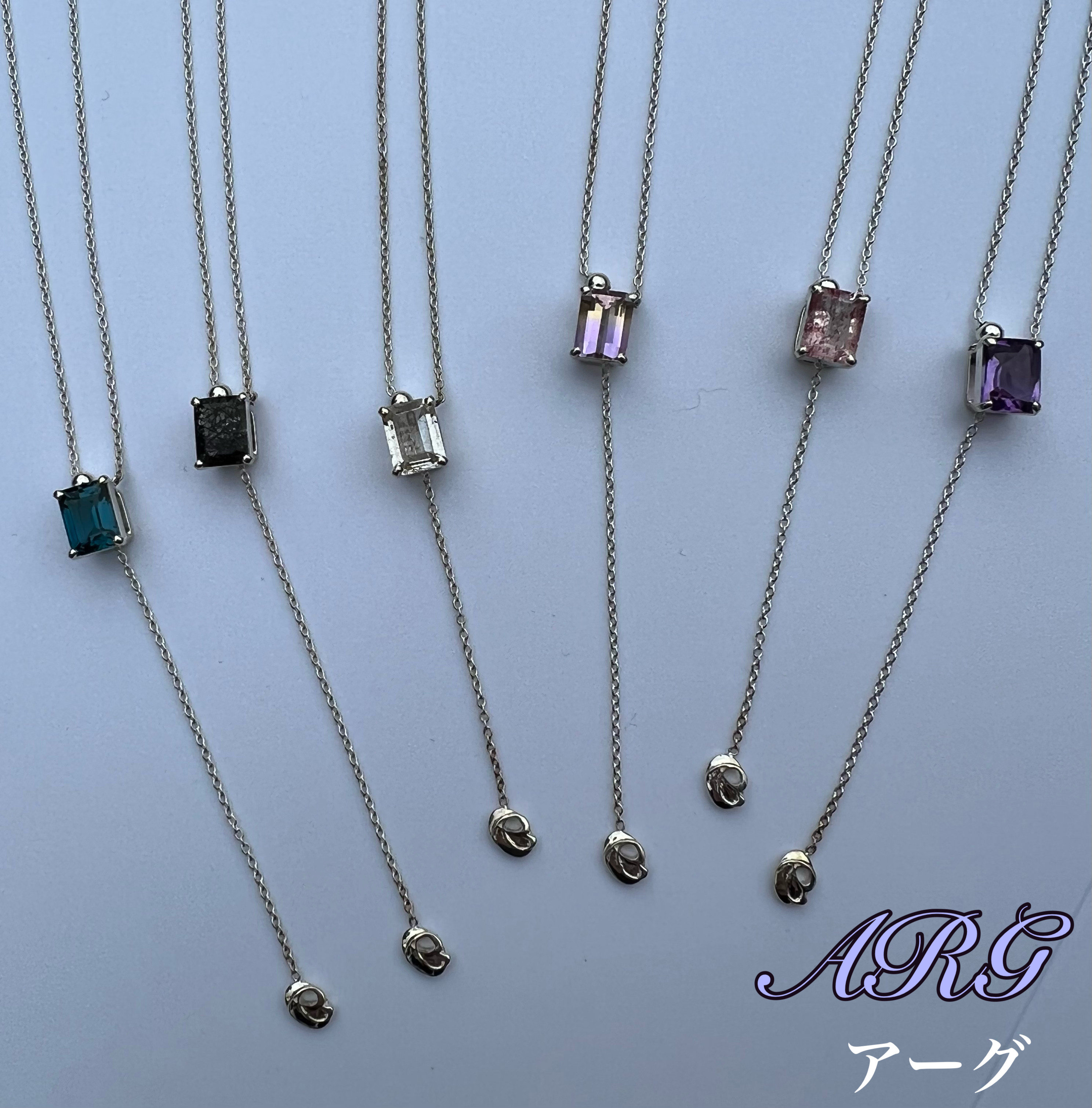 アジャスターネックレス＿アメシスト+24KGF 　/　Amethyst Necklace+ 24KGF