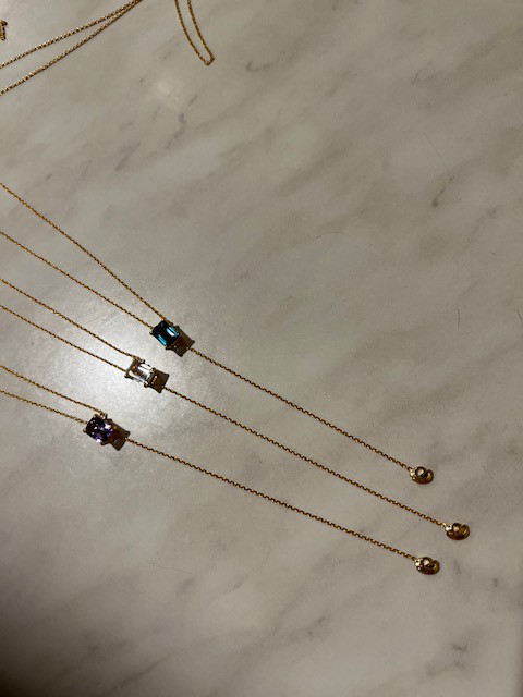 アジャスターネックレス＿アメシスト+24KGF 　/　Amethyst Necklace+ 24KGF