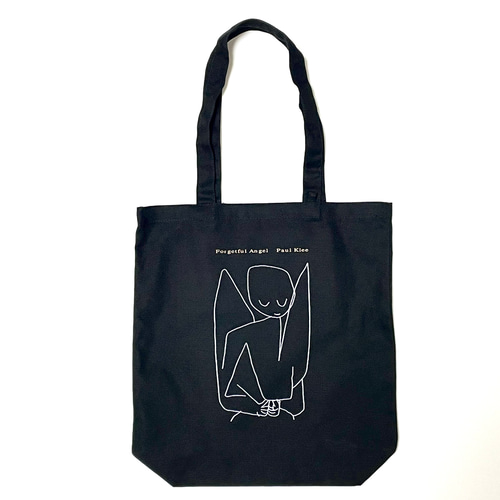 パウル・クレー 忘れっぽい天使 キャンバストートバッグMサイズ黒 内