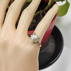 本真珠　指輪　13号　パールリングYUMIパール鼈甲